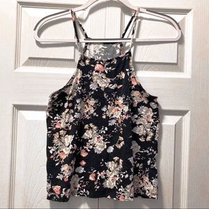 Floral Halter Tank Top